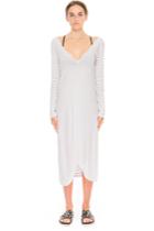 The Fifth For Real Long Sleeve Dress White & Black Stripe