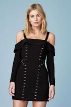 Finders Keepers Talisman Long Sleeve Mini Dress Blackxxs, Xs,s,m,l