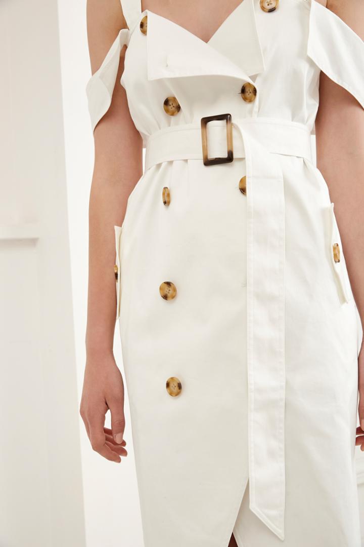 C/meo Collective Framework Dress Ivory