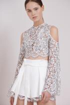 Keepsake Heartbreaker Lace Shorts Ivory