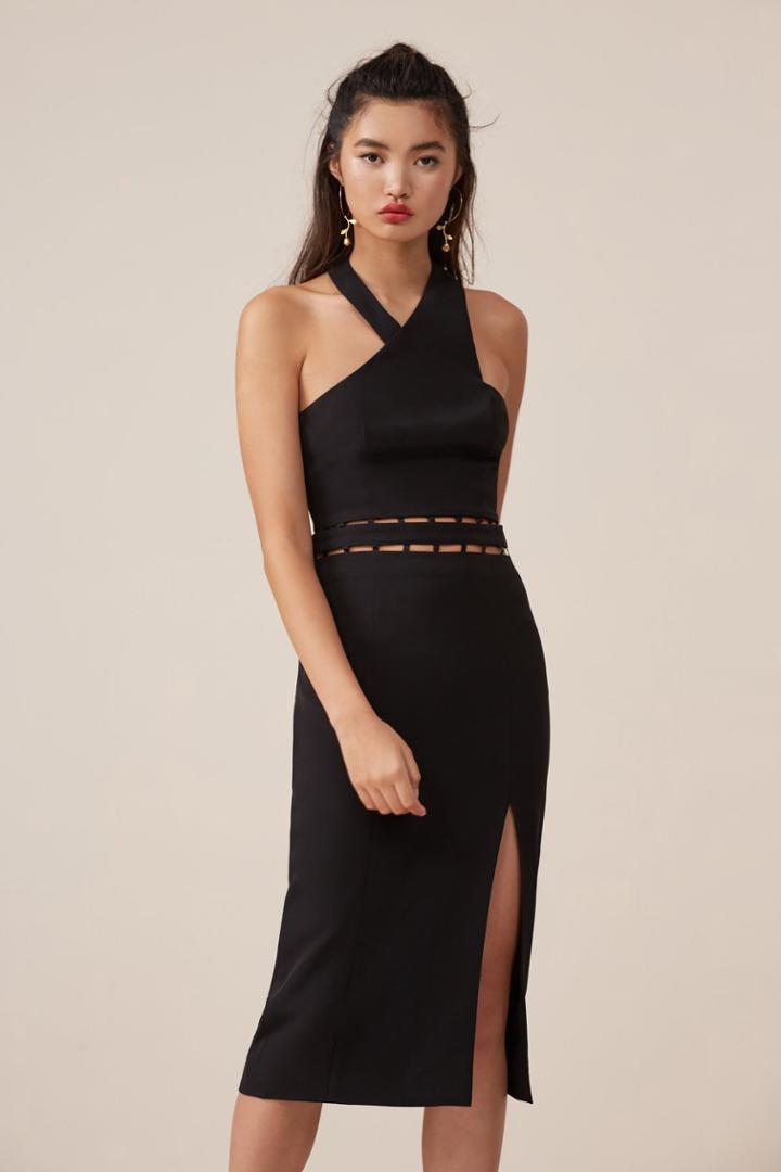 Finders Keepers Finders Keepers Solar Midi Dress Blackxxs, Xs,s,l,xl