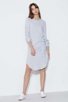 The Fifth Prismatic Stripe Long Sleeve Dress Grey W Whitexxs, Xs,s,m,l,xl