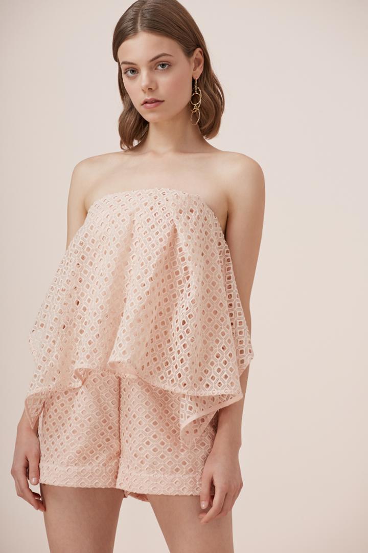 Keepsake Last Dance Playsuit Soft Peach