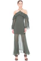 Keepsake Don't Wait Maxi Dress Khaki
