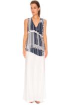 C/meo Collective Night Air Top Navy Grid