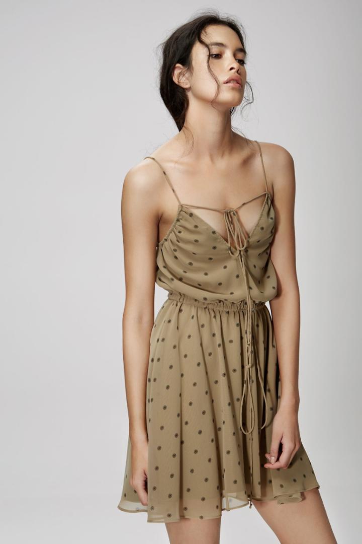 The Fifth Midnight Memories Dress Khaki Daisy Print