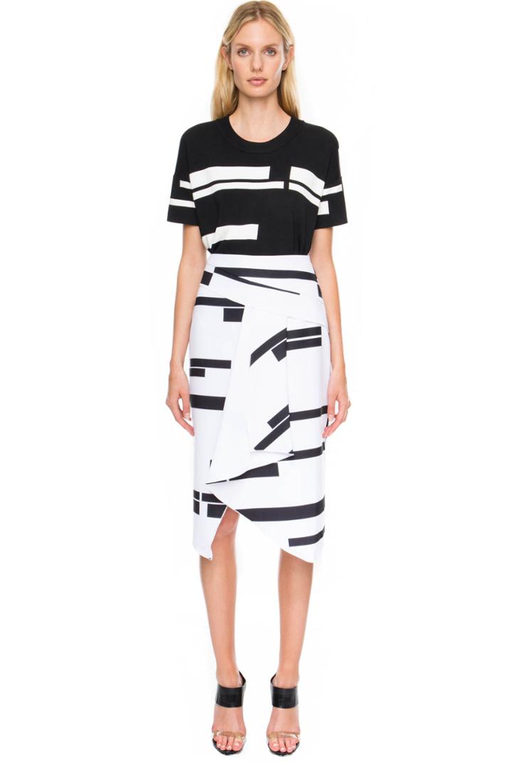 C/meo Collective A Little Soul Skirt Black Stripe