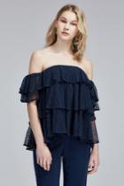 Keepsake Wide Awake Top Navy