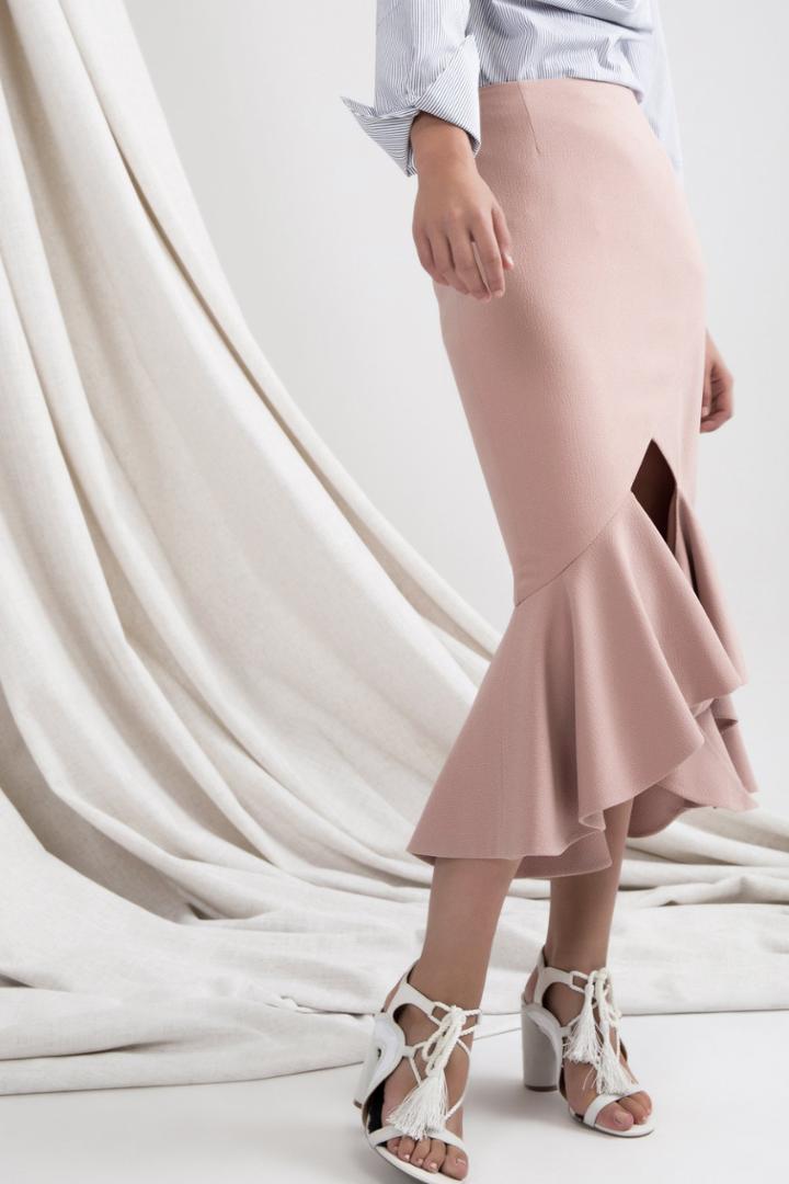 C/meo Collective Metal Clouds Skirt Sand