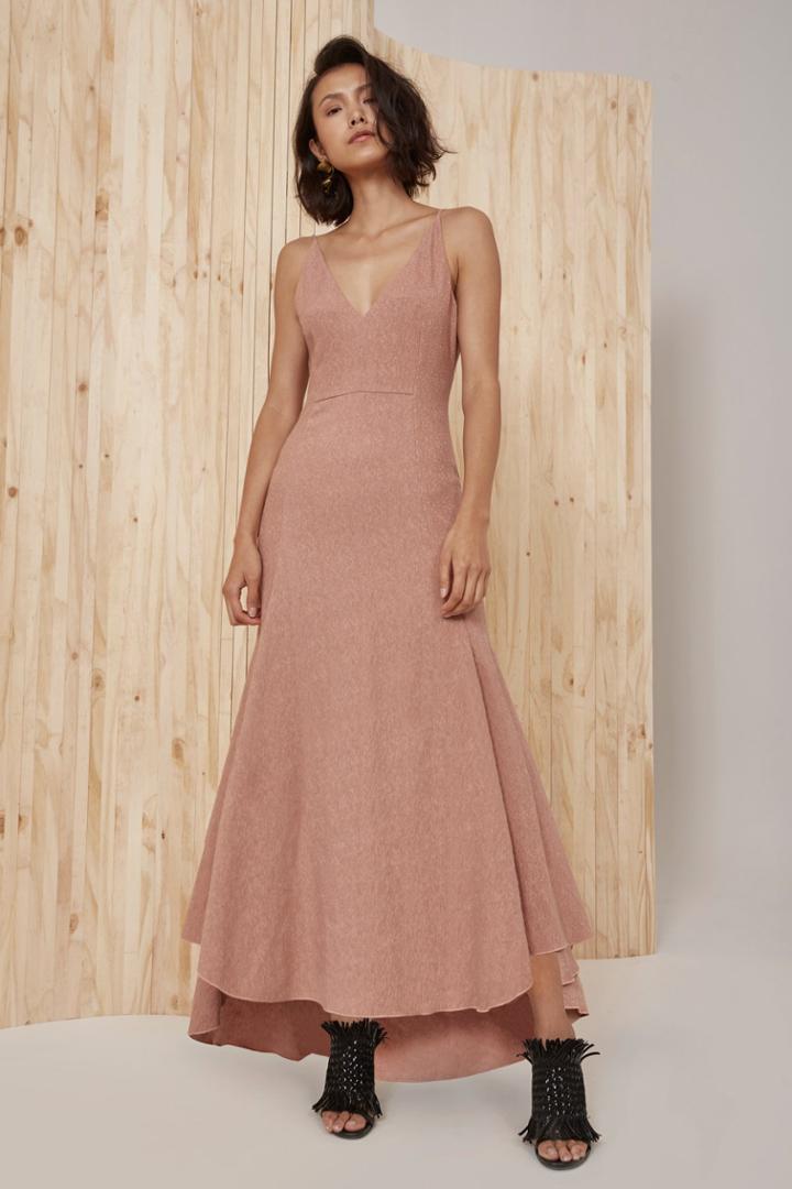 C/meo Collective I Dream It Full Length Dress Biscuit