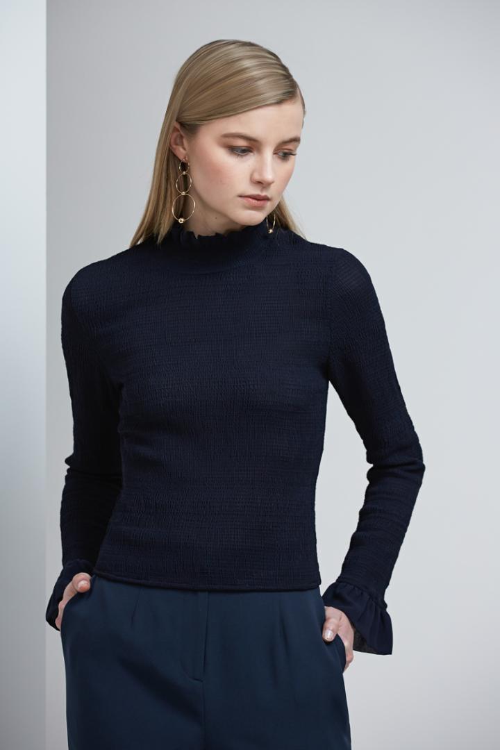 Keepsake Sunset Long Sleeve Top Navy