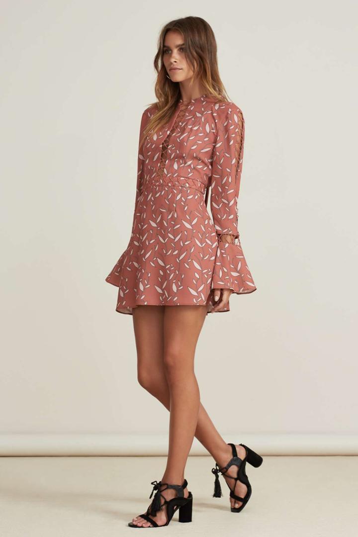 Finders Keepers Borderlines Dress Papaya Vine