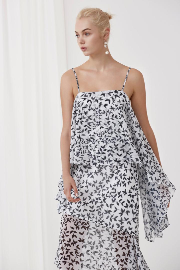Keepsake Overpowered Top Light Ivy Print