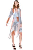 C/meo Collective Make It Right Long Sleeve Dress Llian Print Light