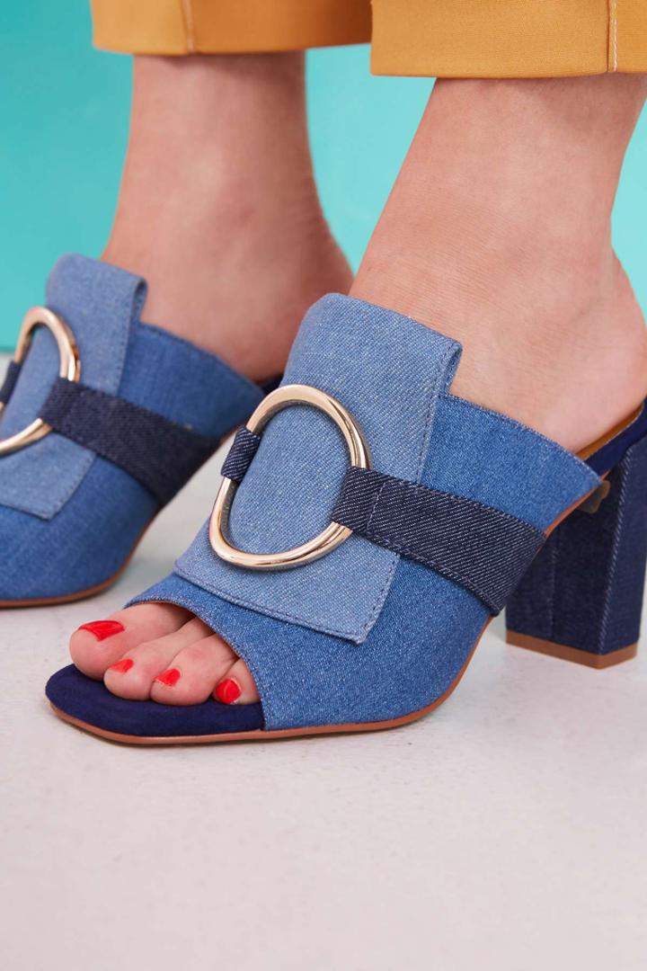 Jaggar Jaggar Logic Denim Block Heel Denim36,41,39