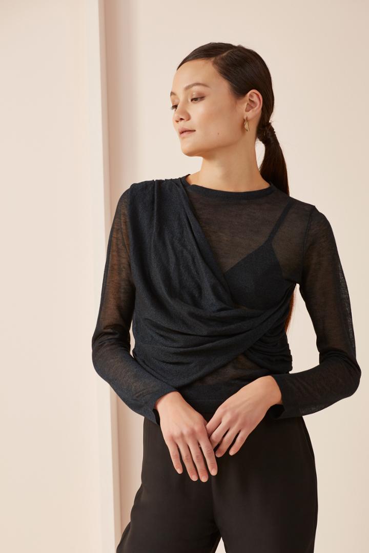 Keepsake Let Go Knit Top Navy