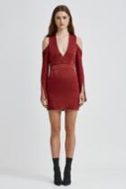 C/meo Collective Out Of Danger Long Sleeve Dress Fig