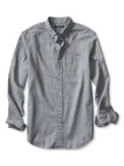 Banana Republic Mens Slim Fit Luxe Flannel Shirt Size L Tall - Charcoal Gray Heather