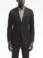 Banana Republic Mens Slim Black Stretch Cotton Suit Jacket - Black