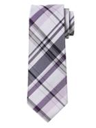 Banana Republic Mens Madras Plaid Cotton-silk Nanotex Tie Summer Lilac Size One Size