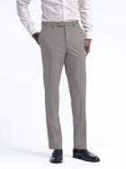 Banana Republic Mens Standard Light Gray Wool Cotton Suit Trouser - Gray Sky