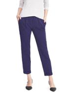 Banana Republic Womens Avery Fit Jacquard Pleated Pant - Patriot Blue