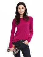 Banana Republic Womens Extra Fine Merino Wool Pullover Sweater Size L - Pink Blossom