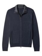 Banana Republic Mens Silk Cotton Cashmere Full Zip Sweater Jacket - Navy