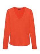Banana Republic Womens Luxespun Long-sleeve V-neck T-shirt Orange Size S