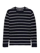 Banana Republic Mens Cotton Stripe Crew-neck Sweater Navy Size L