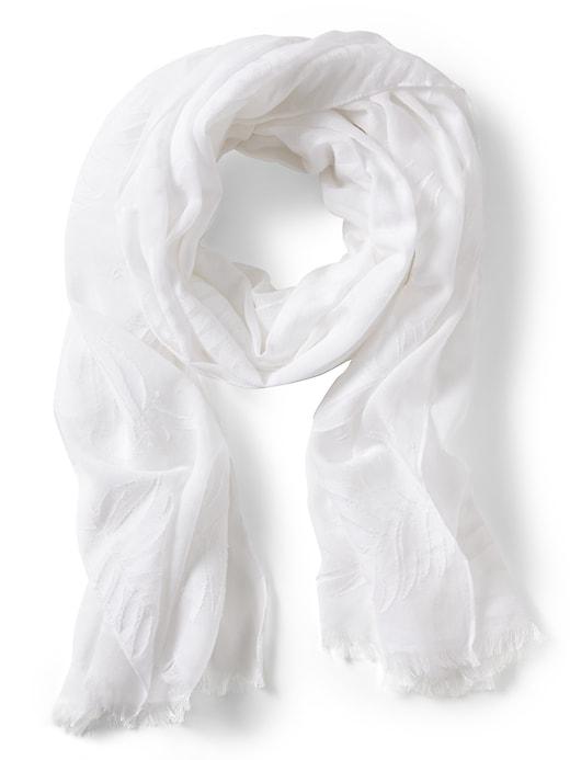 Banana Republic Womens Palm Sheer Rectangular Scarf White Size One Size
