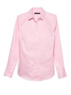 Banana Republic Womens Petite Riley Tailored-fit Super-stretch Shirt Wispy Pink Size 2