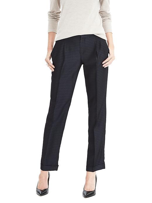 Banana Republic Single Pleat Tailored Crop Pant Size 0 Petite - Navy Combo