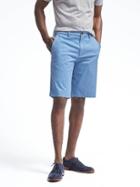 Banana Republic Mens Emerson Straight Stretch Cotton Short - Antique Blue