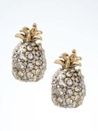 Banana Republic Pineapple Stud Earrings - Silver