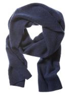 Banana Republic Mens Waffle Knit Extra Fine Merino Wool Scarf Size One Size - Blue