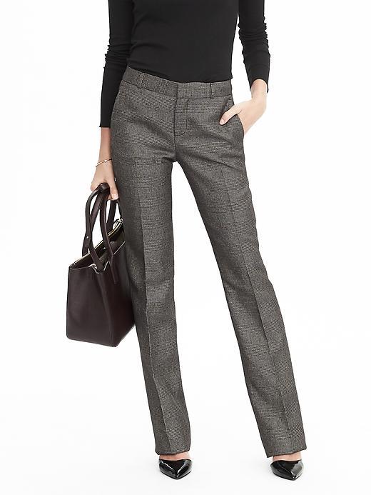 Banana Republic Womens Logan Fit Plaid Pant - Cocoa Brown/taupe Metal