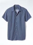 Banana Republic Mens Camden Fit Custom Wash Triangle Shirt - Navy