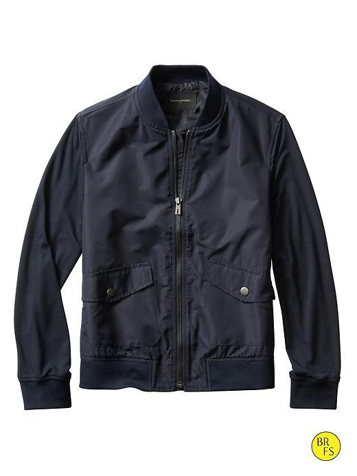 Banana Republic Mens Factory Bomber Jacket Size L Night Sky LookMazing