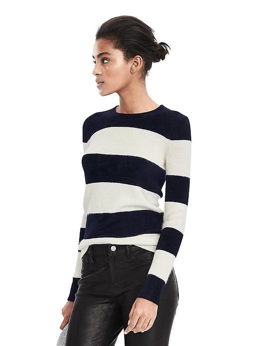Banana Republic Chenille Pullover - Navy