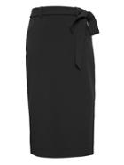 Banana Republic Womens Belted Pencil Skirt With Side Slit Black Size 0