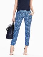 Banana Republic Womens Avery Fit Print Crop Size 0 Regular - Blue Print