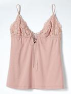 Banana Republic Cosabella Bissou Lace Up Cami - Dusty Pink