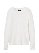 Banana Republic Womens Italian Superloft Ruffle Cuff Crew Cocoon Size Xl