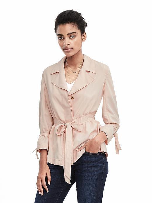 Banana Republic Belted Jacket Blouse - Pink Blush