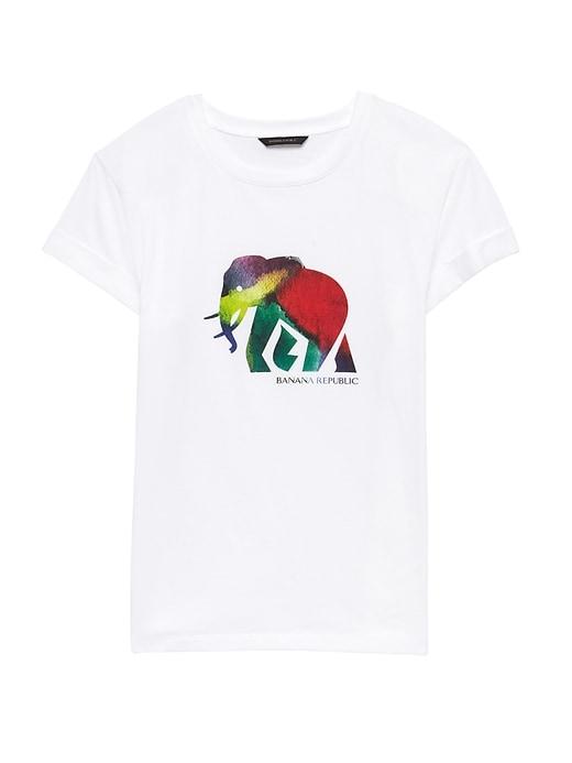 Banana Republic Womens Pride 2018 Elephant Roll-cuff Crew (women';s Sizes) White Size L