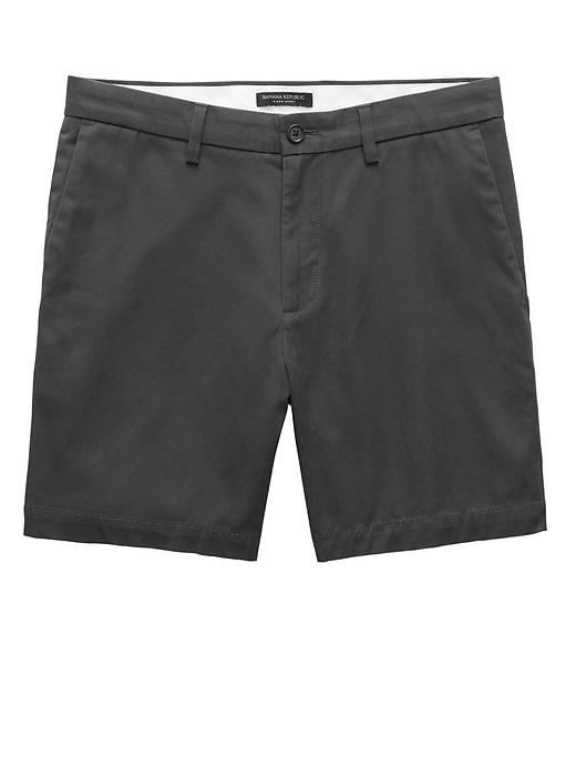 Banana Republic Mens 7 Stretch-cotton Aiden Slim Short Rock Gray Size 44w