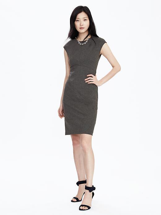 Banana Republic Womens Ponte Sheath Dress Size 0 - Gray