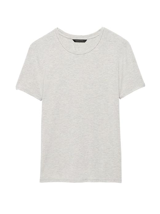 Banana Republic Womens Stretch-modal Keyhole-back T-shirt Heather Gray Size Xxs