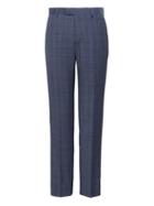 Banana Republic Mens Slim Navy Plaid Italian Wool Suit Pant Navy Size 35w